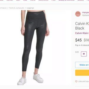 Calvin Klein - High Rise Metallic Performance Leggings